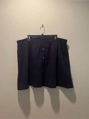 GAP XXL Button-Front Navy Gauze Mini Skirt